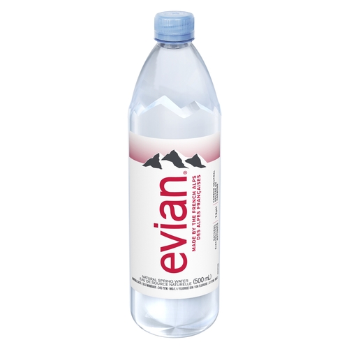 Evian - Natural Spring Water 500ml, 1 Each