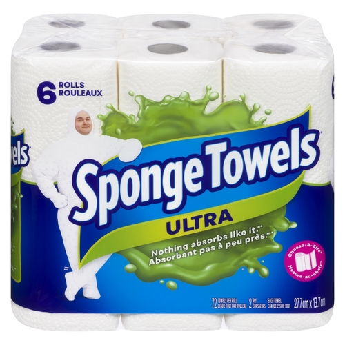 SpongeTowels Ultra - Choose-A-Size - 2 Ply 6s, 1 Each