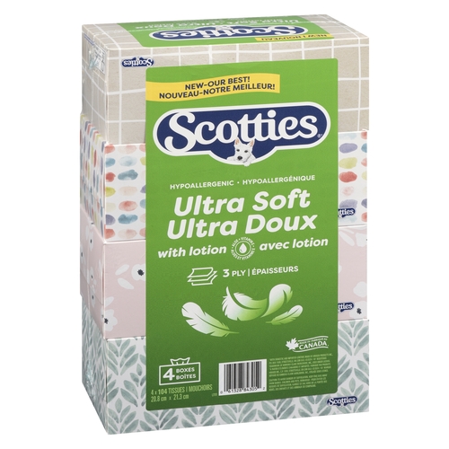 Scotties Ultra Soft Tissues with Lotion - 3 Ply 4/104s, 1 Each