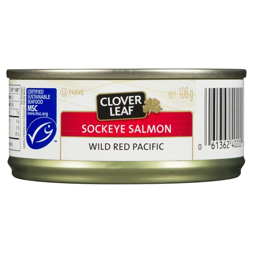 Clover Leaf - Wild Red Pacific Sockeye Salmon 106g, 1 Each