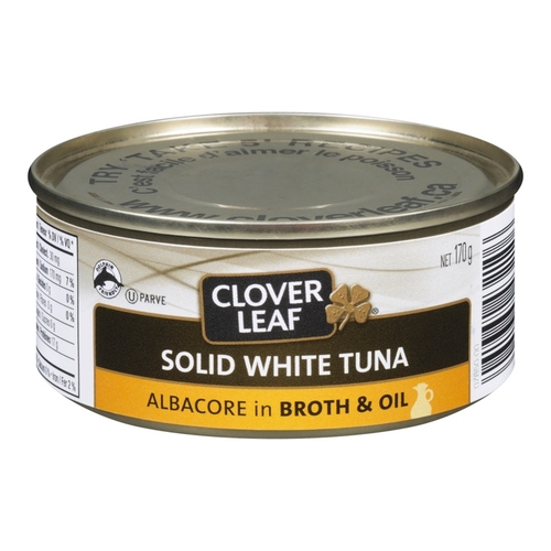 Clover Leaf - Solid White Tuna - Albacore In Broth & Oil 170g, 1 Each