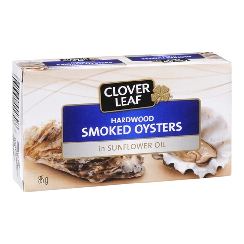 Clover Leaf - Smoked Hardwood Oysters in Sunflower Oil 85g, 1 Each