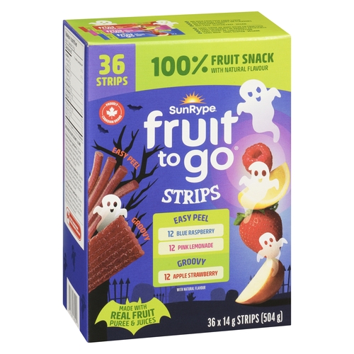 SunRype - Fruit to Go 100% Fruit Snack Strips - 36 x 14g 504g, 1 Each