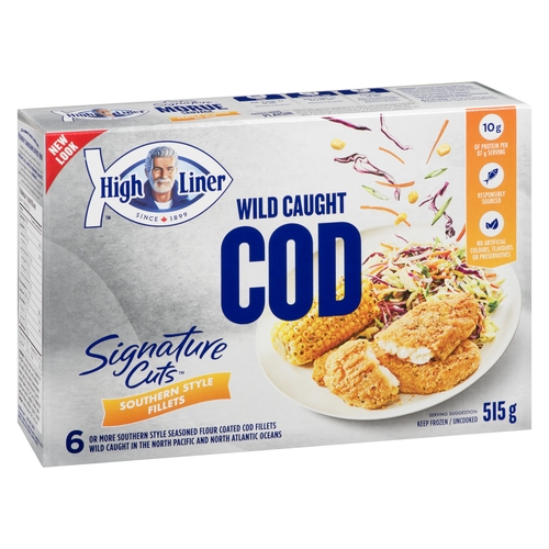 High Liner - Signature Cuts - Wild Caught Cod Fillets - Southern Style - 6 or More 515g, 1 Each