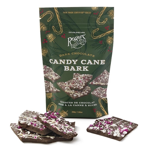Rogers' Chocolates - Candy Cane Bark - Dark Chocolate 200g, 1 Each