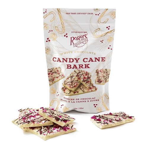 Rogers' Chocolates - Candy Cane Bark - White Chocolate 200g, 1 Each
