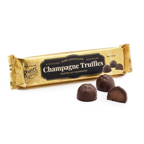 Rogers' Chocolates - Dark Chocolate Champagne Truffles - 5 Pieces 68g