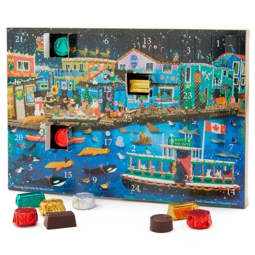 Rogers' Chocolates - Advent Calendar - Floating Festivities - Dark Chocolate 200g, 1 Each