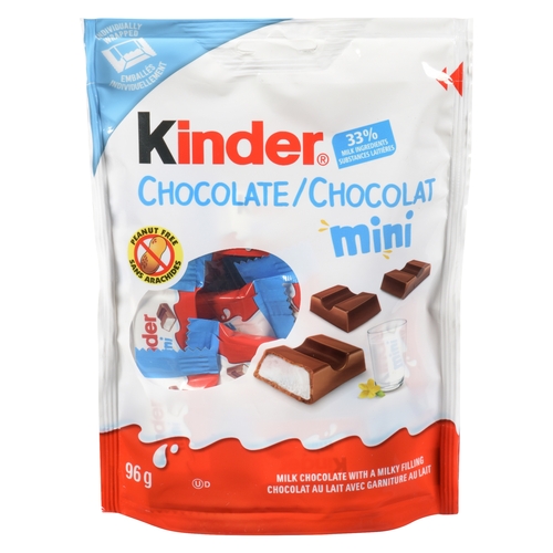 Kinder - Chocolate Mini - Milk Chocolate with a Milky Filling 96g
