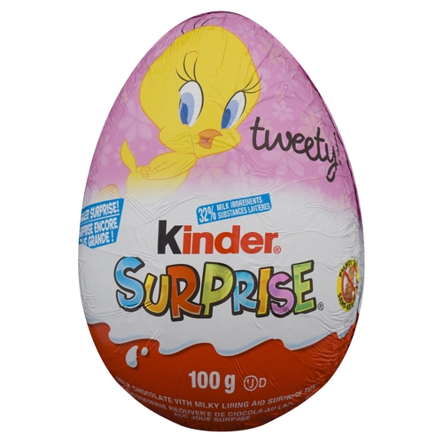 Kinder Surprise - Milk Chocolate with Milky Lining and Surprise Toy 100g, 1 Each