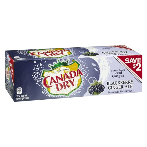 Canada Dry - Ginger Ale - Blackberry 12/355ml, 1 Each