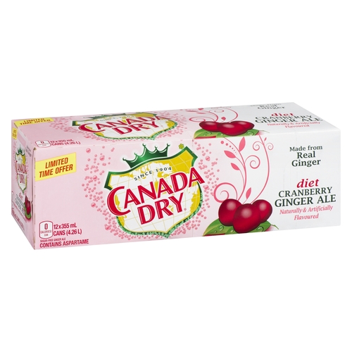 Canada Dry - Diet Ginger Ale - Cranberry 12/355ml