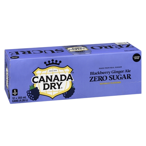 Canada Dry Ginger Ale - Blackberry - Zero Sugar 12/355ml