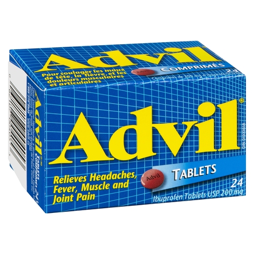 Advil - Ibuprofen Tablets 200mg 24pk, 1 Each