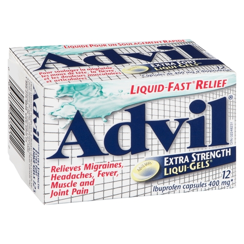 Advil - Ibuprofen Extra Strength Liqui-Gels 400mg 12pk, 1 Each