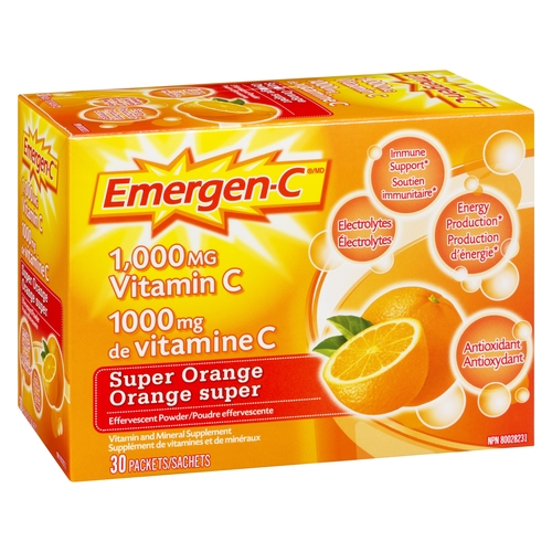 Emergen-C - Vitamin C - Super Orange 30pk, 1 Each