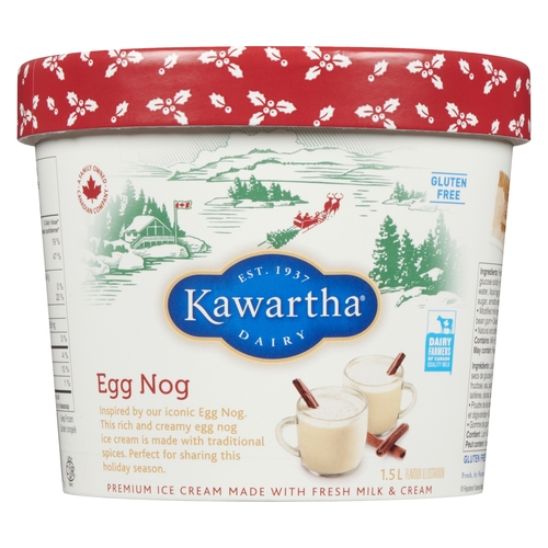 Kawartha Dairy - Premium Ice Cream - Egg Nog 1.5l, 1 Each
