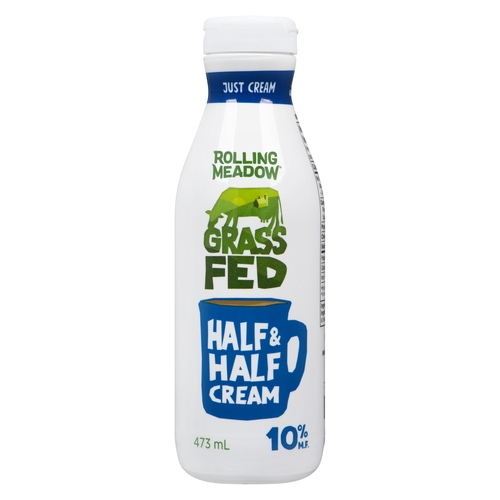 Rolling Meadow - Just Cream - Grass Fed Half & Half Cream 10% m.f. 473ml, 1 Each