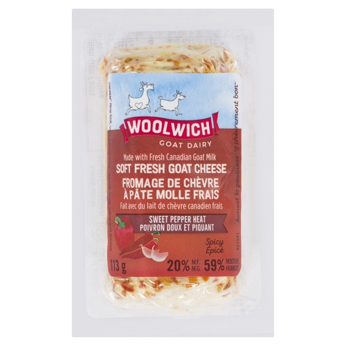 Woolwich Goat Dairy - Soft Fresh Goat Cheese - Sweet Pepper Heat 113g