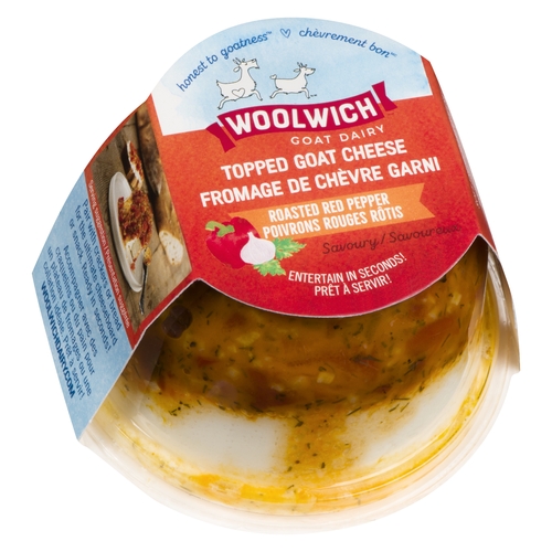Woolwich Goat Dairy - Topped Goat Cheese - Roasted Red Pepper 170g, 1 Each