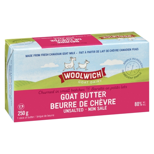 Woolwich Goat Dairy - Goat Butter - Unsalted 250g