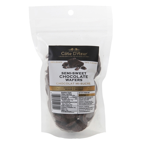 Cote D'azur - Belgium Semi-Sweet Chocolate Wafers 250g, 1 Each