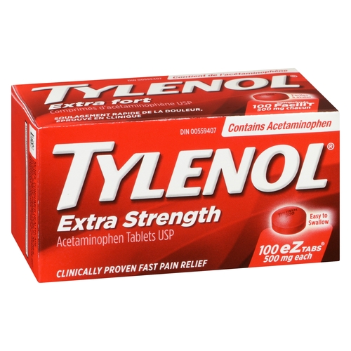 Tylenol - Acetaminophen - Extra Strength - eZ Tabs 100/500mg, 1 Each