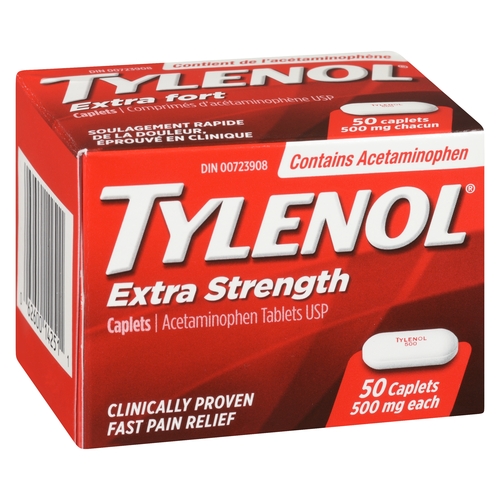 Tylenol - Acetaminophen - Extra Strength - Caplets 50/500mg