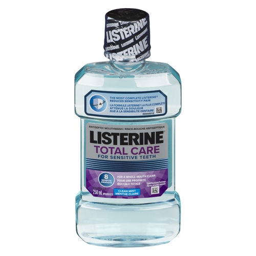 Listerine Antiseptic Mouthwash - Total Care For Sensitive Teeth - Cool Mint 250ml