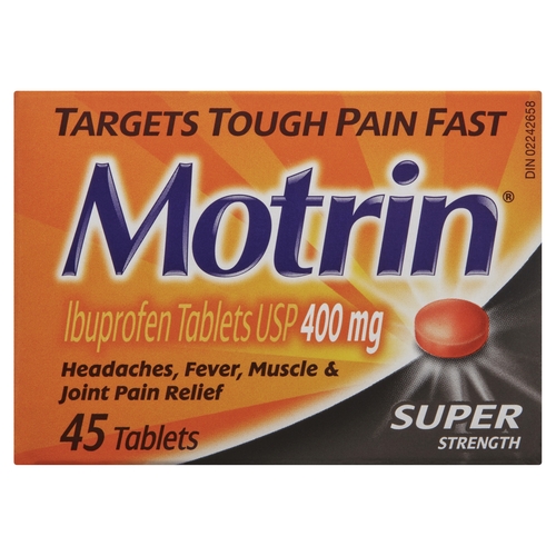 Motrin - Ibuprofen Tablets - Super Strength 45/400mg, 1 Each