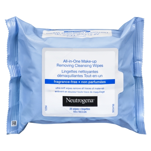 Neutrogena - All-in-One Make-Up Removing Cleansing Wipes 25pk, 1 Each