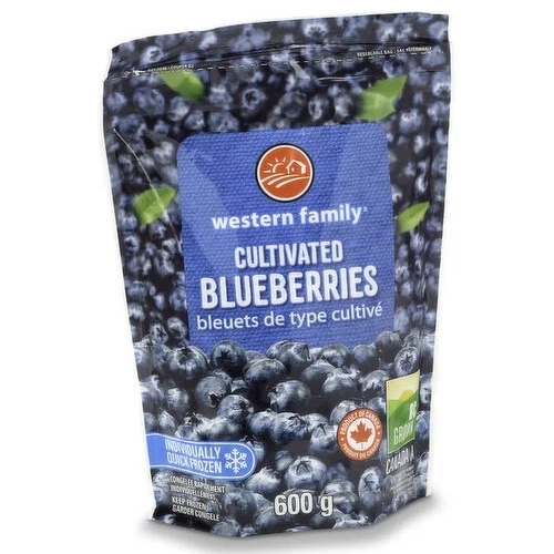 Western Family - Cultivated Blueberries 600g, 1 Each