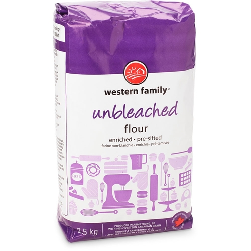 Western Family - Flour - Unbleached - Enriched - Pre-Sifted 2.5kg, 1 Each