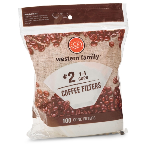Western Family - Coffee Cone Filters #2 - 1-4 Cups 100s, 1 Each