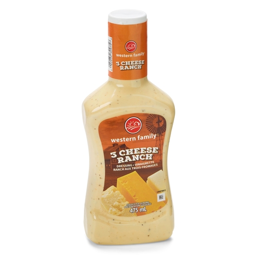 Western Family - Dressing - 3 Cheese Ranch 475ml, 1 Each