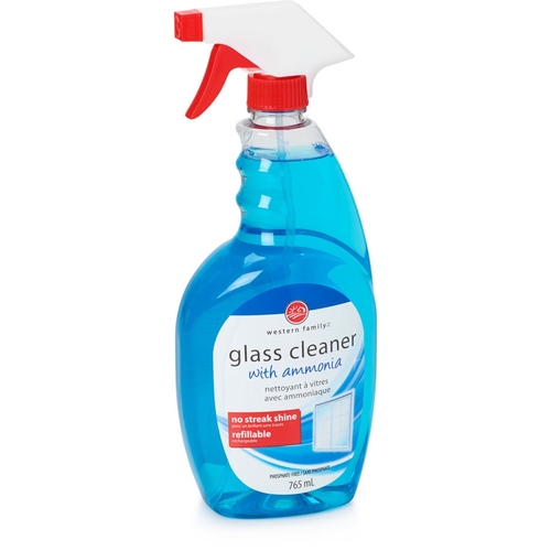 Western Family - Glass Cleaner with Ammonia 765ml, 1 Each