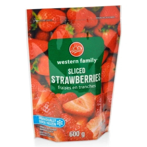 Western Family - Sliced Strawberries 600g, 1 Each