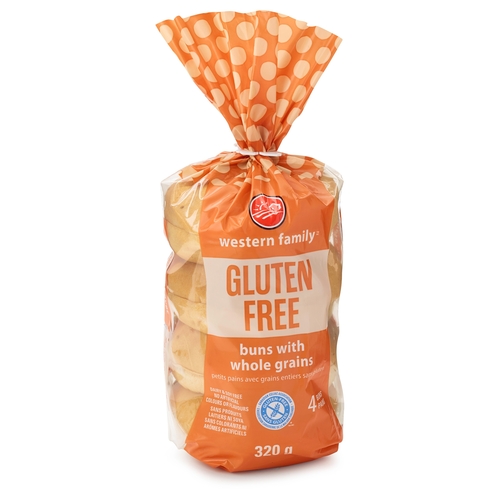 Western Family - Gluten Free Buns with Whole Grain 4's 320g