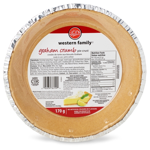 Western Family - Graham Crumb Pie Crust 170g