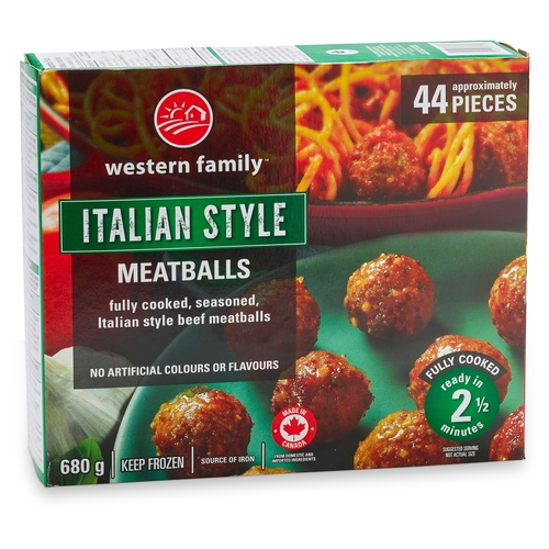 Western Family - Meatballs - Italian Style 680g, 1 Each