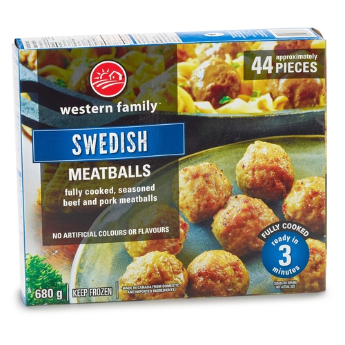 Western Family - Meatballs - Swedish 680g
