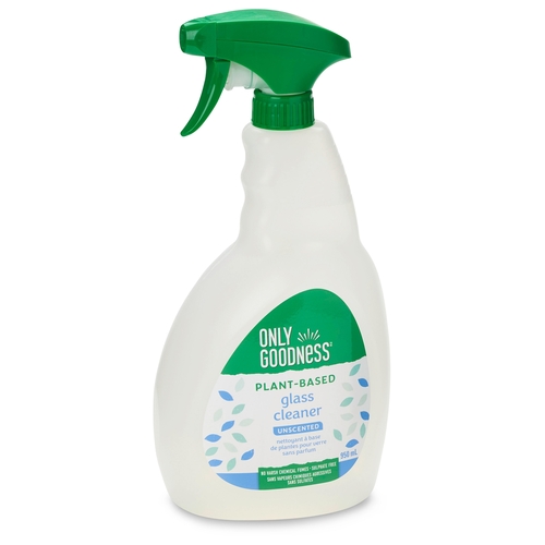 Only Goodness - Plant-Based Glass Cleaner - Unscented 950ml, 1 Each