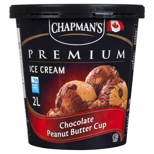 Chapman's Premium Ice Cream - Chocolate Peanut Butter Cup 2l, 1 Each