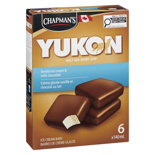 Chapman's Yukon Ice Cream Bars - Vanilla Ice Cream & Milk Chocolate 6pk, 1 Each