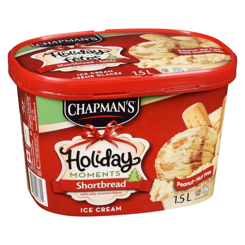 Chapman's - Holiday Moments Ice Cream - Shortbread 1.5l, 1 Each