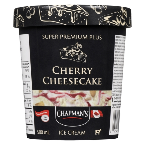 Chapman's - Super Premium Plus Ice Cream - Cherry Cheesecake 500ml, 1 Each