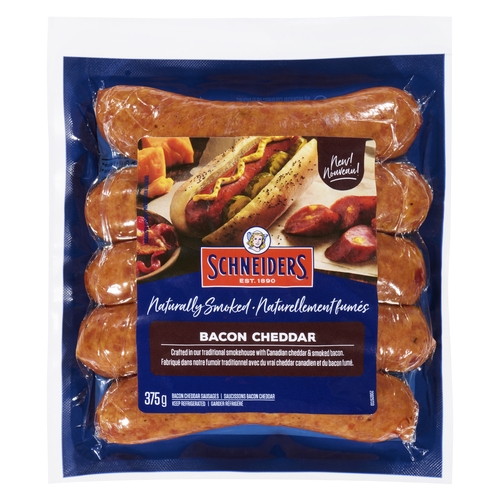 Schneiders - Sausages - Bacon Cheddar 375g, 1 Each