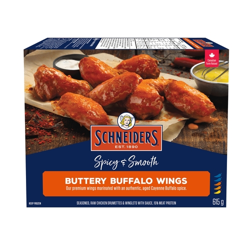 Schneiders -  Spicy & Smooth Buttery Buffalo Wings 615g, 1 Each