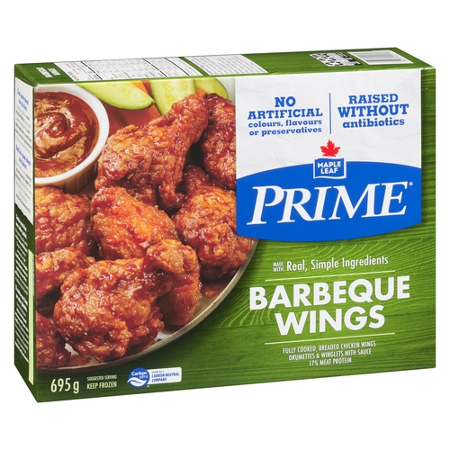 Maple Leaf - Prime Chicken Wings - Barbeque Wings 695g, 1 Each