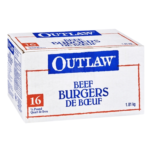 Outlaw Beef Burgers 1.81kg, 1 Each
